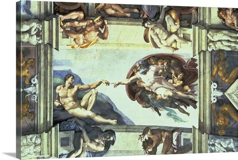 Sistine Chapel Ceiling Creation Of Adam 1510 By Michelangelo Buonarroti ...