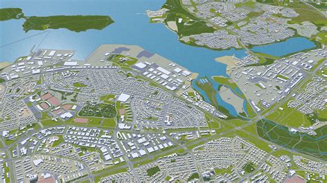 ArtStation - Iceland city 3d model 1400km | Game Assets