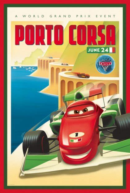 Un poster vintage per Cars 2 - Porto Corsa: 195866 - Movieplayer.it