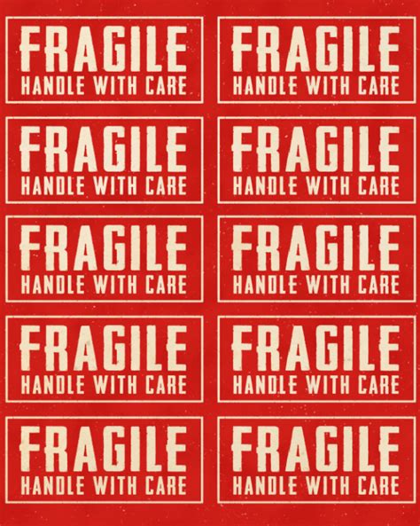 Printable Fragile Labels - FREE DOWNLOAD - Aashe