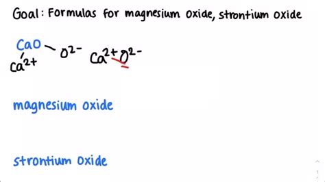 SOLVED:The formula for calcium oxide is CaO. What are the formulas for ...