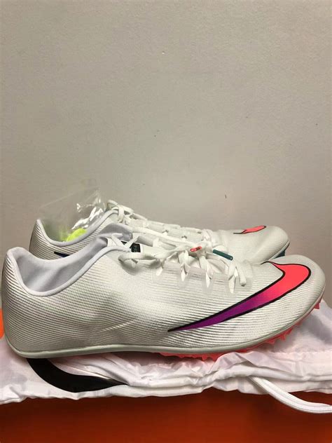 Nike Zoom 400 Track Spikes White/Flash Crimson AA1205-100 Mens Size 10 ...