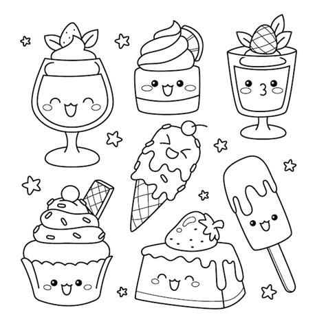 Kawaii Food Coloring Images - Free Download on Freepik