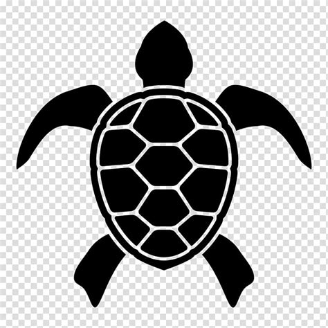 Black And White Vector Turtle