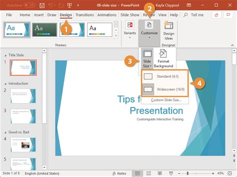 powerpoint page size