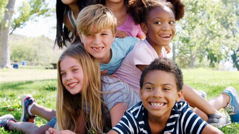 Portrait Of Group Of Children With Friends Stock Footage SBV-328046700 ...