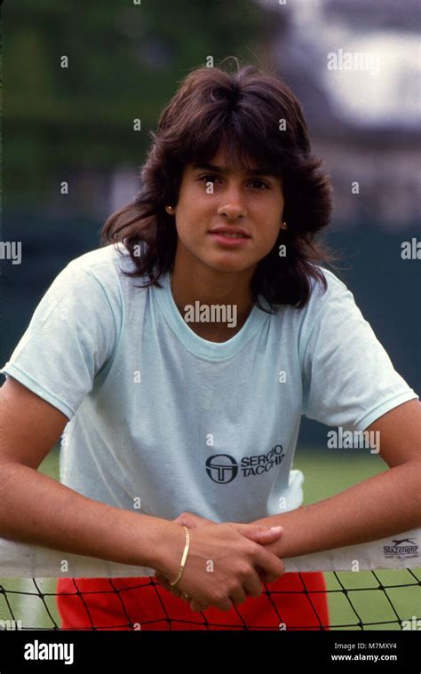 Portrait of Argentine tennis player Gabriella Sabatini. Eastbourne ...