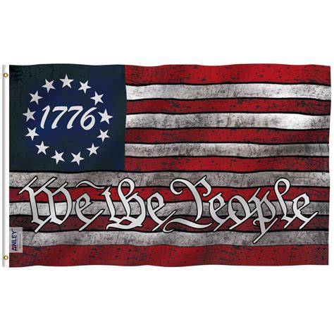 Anley 3 ft x 5 ft We The People Flag 1776 Vintage Betsy Ross The United ...