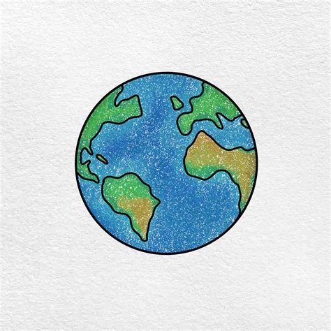 How to Draw an Earth - HelloArtsy