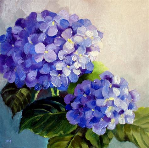 Nel's Everyday Painting: Saturday Hydrangea - SOLD | Acrylic painting ...