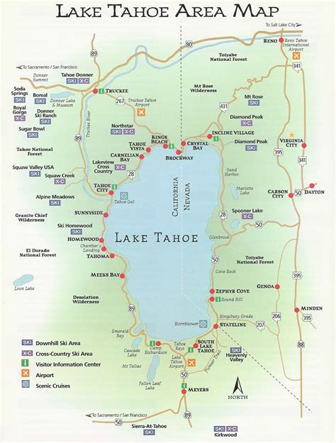 Map California Lake Tahoe – Topographic Map of Usa with States