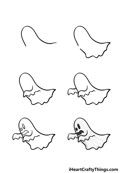 Cartoon Ghost Drawing - How To Draw A Cartoon Ghost Step By Step (2023)