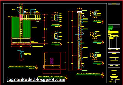 Detail Pondasi Tiang Pancang Dwg