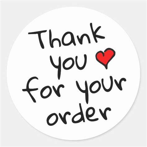 Thank you for your order business stickers | Zazzle.com