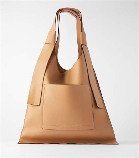 Zara Tote Bag With Outer Pocket | Bags, Shopper bag, Beige tote bag