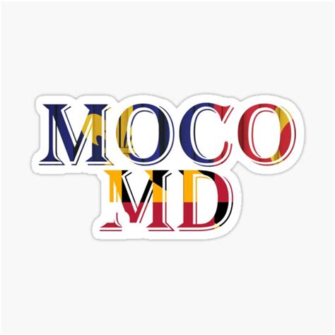 "MOCO MD - using flag colors for MOCO and MD" Sticker for Sale by ...