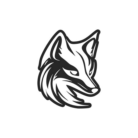 A stylish fox vector logo in black and white for your brand's identity ...