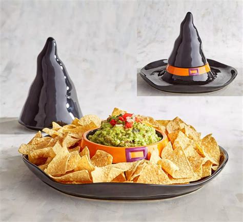 Witch Hat Halloween Chip and Dip Serving Tray