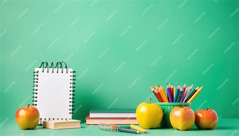 Premium AI Image | Back to School with School Stationery