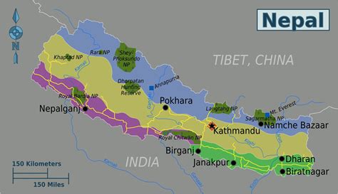 Mount everest nepal map - Mt everest nepal map (Southern Asia - Asia)