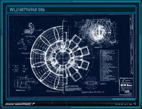 Tony Stark Arc Reactor Blueprints