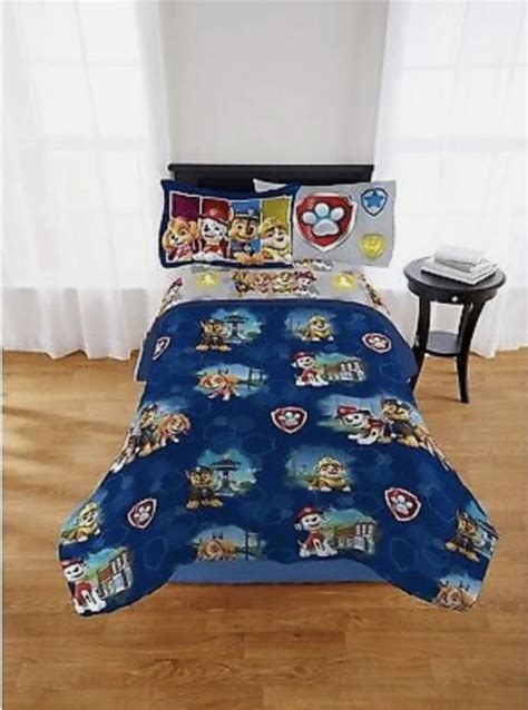 Paw Patrol Reversible Twin Bedding Comforter Set (5 Piece Set ...