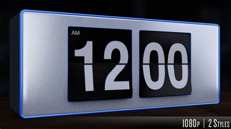 12 A.M. Midnight Flip Alarm Clock, Motion Graphics | VideoHive