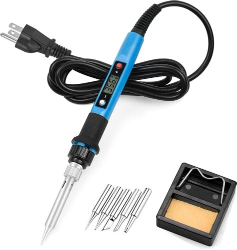 80W Soldering Iron Kit,Digital LCD Solder Gun Adjustable Temperature ...