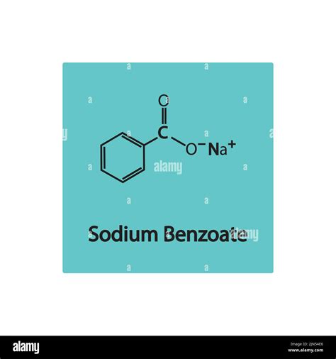 Sodium benzoate chemical structure on blue background Stock Vector ...