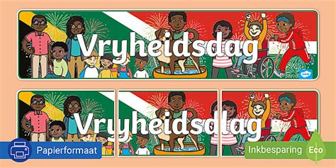 Suid-Afrika Vryheidsdag 27 April Vertoonbanier - Twinkl