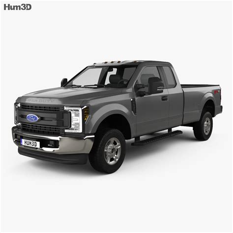 Ford F-250 Super Duty Super Cab XLT 2018 3D model - Vehicles on Hum3D