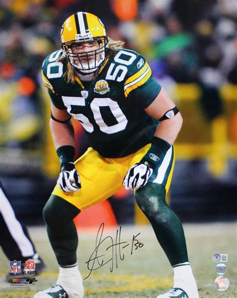 AJ Hawk Autographed/Signed Green Bay Packers 16×20 Photo Beckett BAS ...