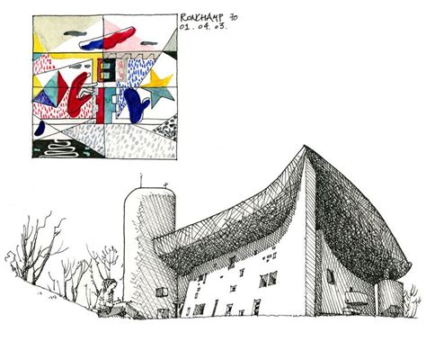 70 Ronchamp, Le Corbusier | Architecture drawing sketchbooks ...