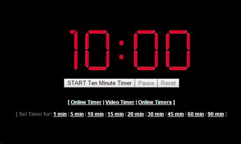 10 Minute Timer (600 Seconds) - Online Timer