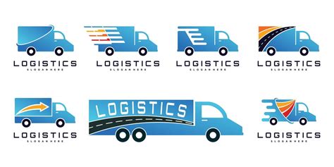 Set of logistics truck logo design with creative concept Premium Vector ...