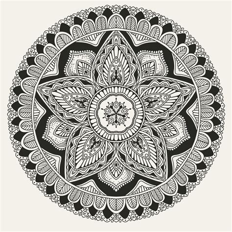 Elegant Circle mandala pattern on white background 4725192 Vector Art ...