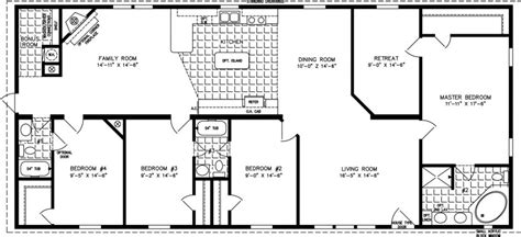 Topmost 4 Bedroom Single Wide Mobile Home Floor Plans Excellent – New ...