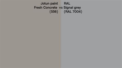 Jotun paint Fresh Concrete (556) vs RAL Signal grey (RAL 7004) side by ...