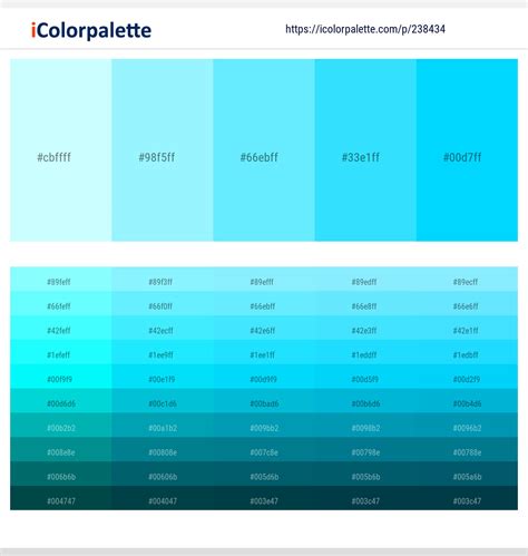 17 Latest Color Schemes with Light Sky Blue And Aqua Color tone ...