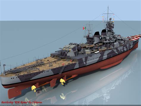 3D rendering of the Italian battleship Roma. Beautiful ship. | Kapal ...