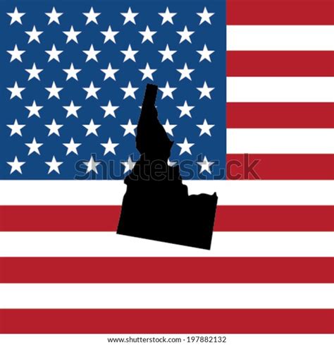 Shape State Idaho American Flag Background Stock Vector (Royalty Free ...