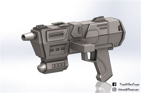 DC-17m blaster pistol Star Wars republic 3D print model