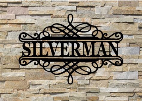 Personalized Name Metal Sign Custom metal Name sign Scroll | Etsy ...