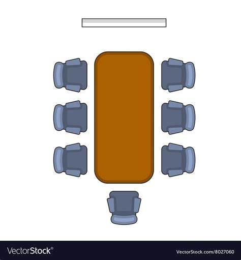 Meeting room layout conference boardroom flat Vector Image