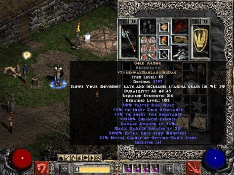 "Gold Armor" runeword image - Battle for Elements mod for Diablo II ...