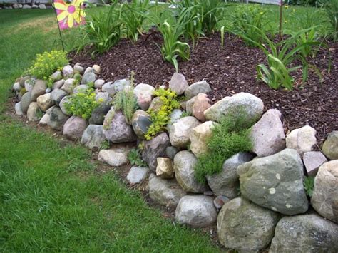 plant ideas rock retaining wall - Fletcher Gary