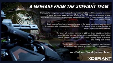 XDefiant release delayed indefinitely due to “inconsistencies”