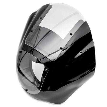 Krator NEW Black & Clear Quarter Fairing Windshield Kit for Harley ...