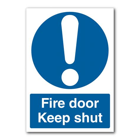 Safety Signs - Mandatory Signs - Fire Door Keep Shut Sign