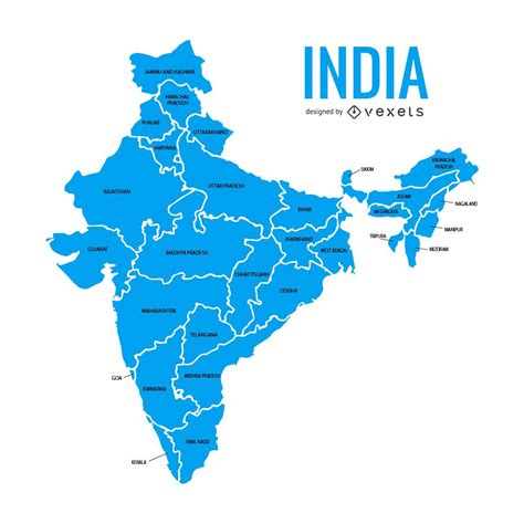 India Map With States Svg